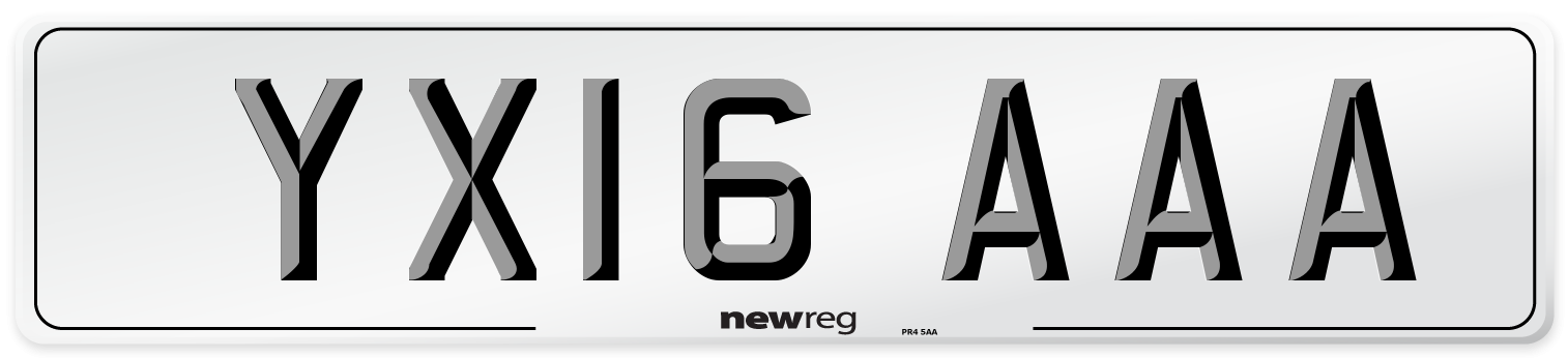 YX16 AAA Number Plate from New Reg